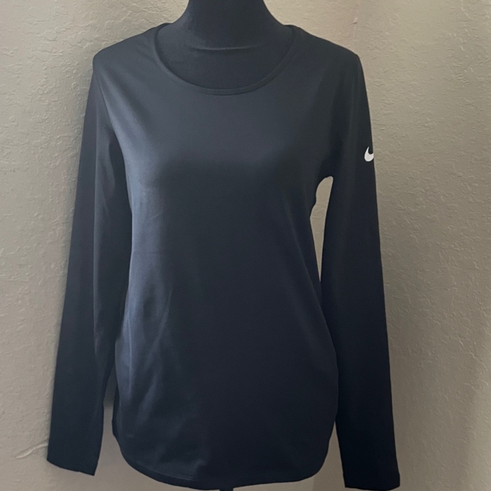 Nike Women's Black Long Sleeve Tee Stretch Running